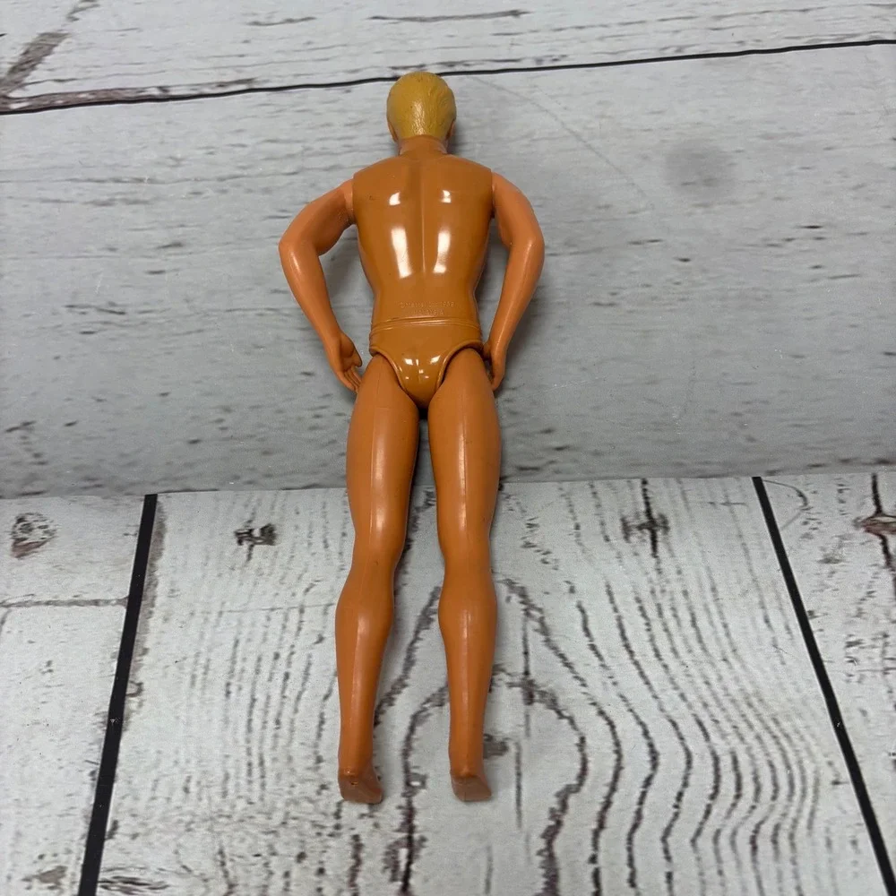 Vintage Mattel Ken Doll 1968 Malaysia Molded Blonde Hair Blue Eyes Male Fashion